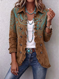 Gloria | Giacca Boho con Volant, Paisley Bronzo e Turchese