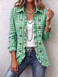 Chiara | Giacca Boho con Volant in Quadretti Vichy
