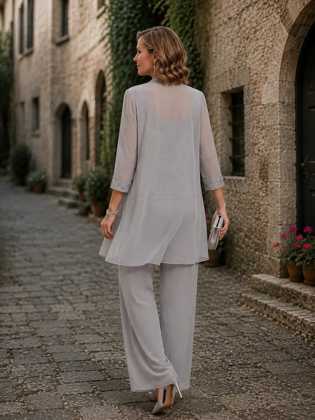 Evelinda | Completo 3 Pezzi Ricamato