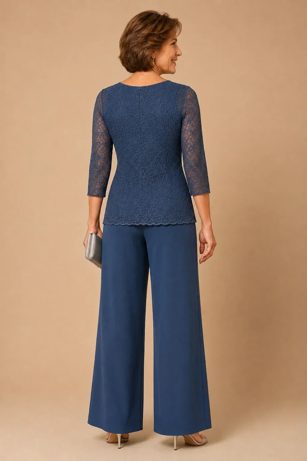 Perlarosa | Completo in Pizzo con Perline