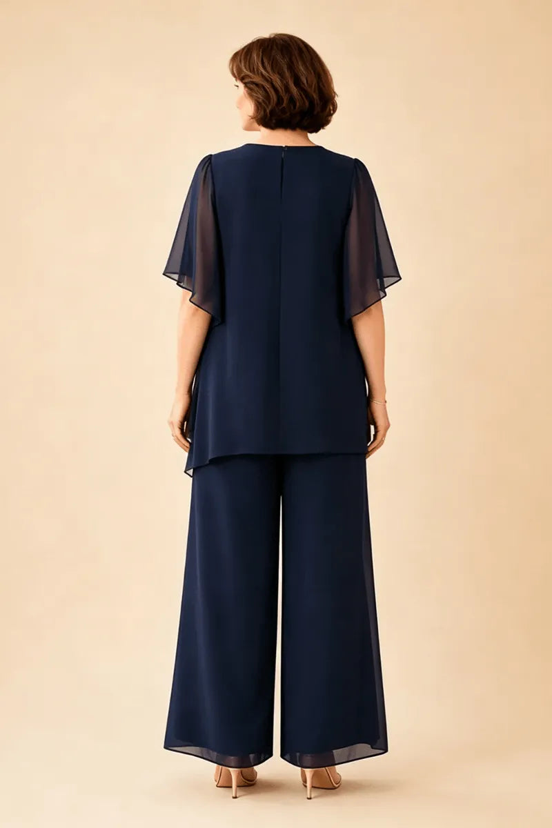 Aloretta | Completo Scollo a Chiave con Chiffon