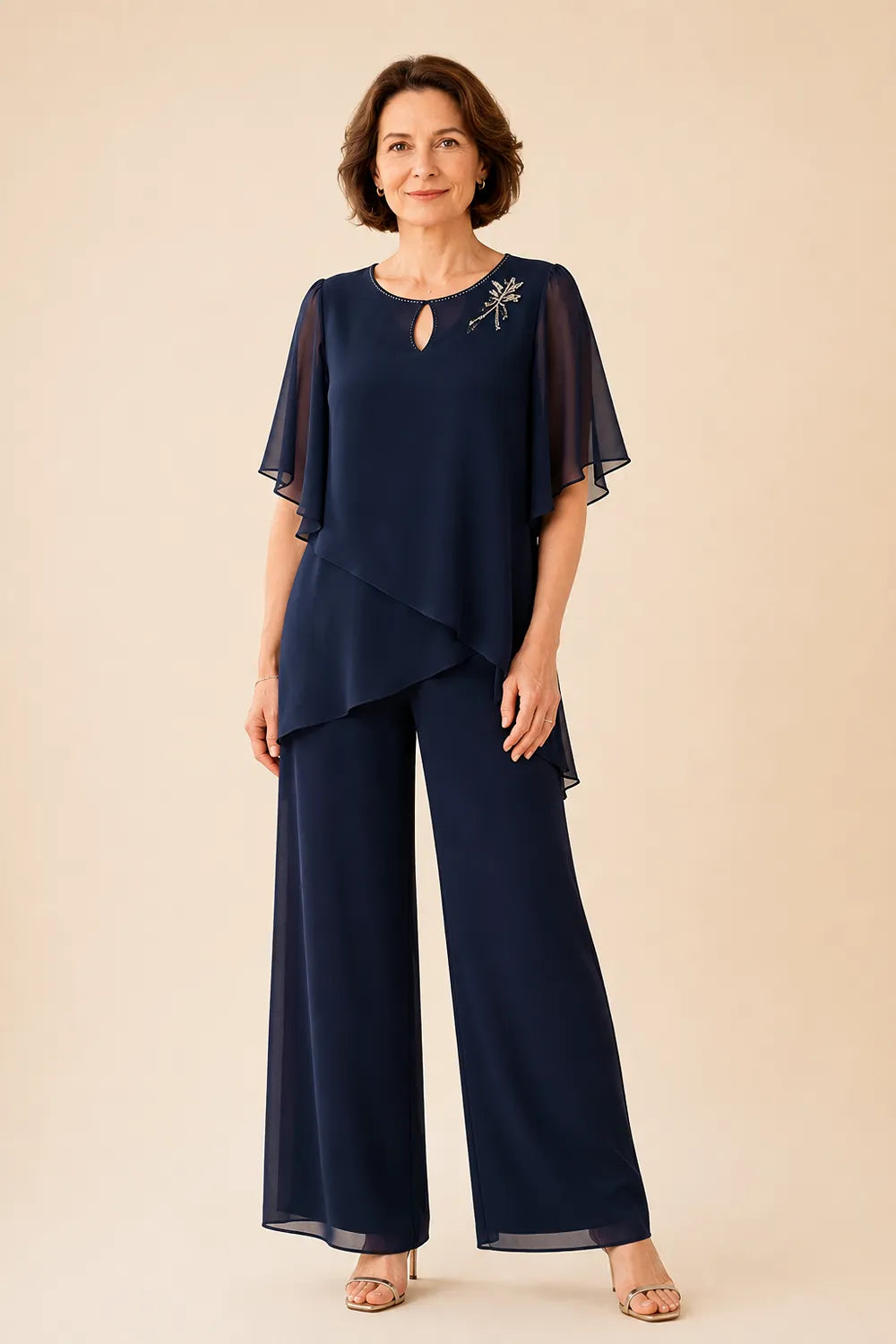 Aloretta | Completo Scollo a Chiave con Chiffon