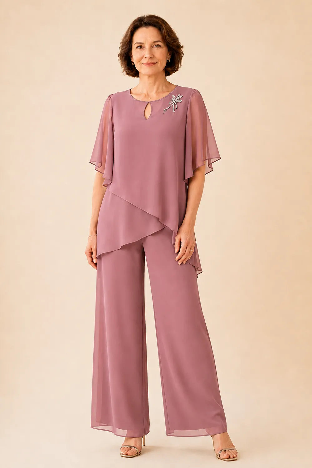 Aloretta | Completo Scollo a Chiave con Chiffon