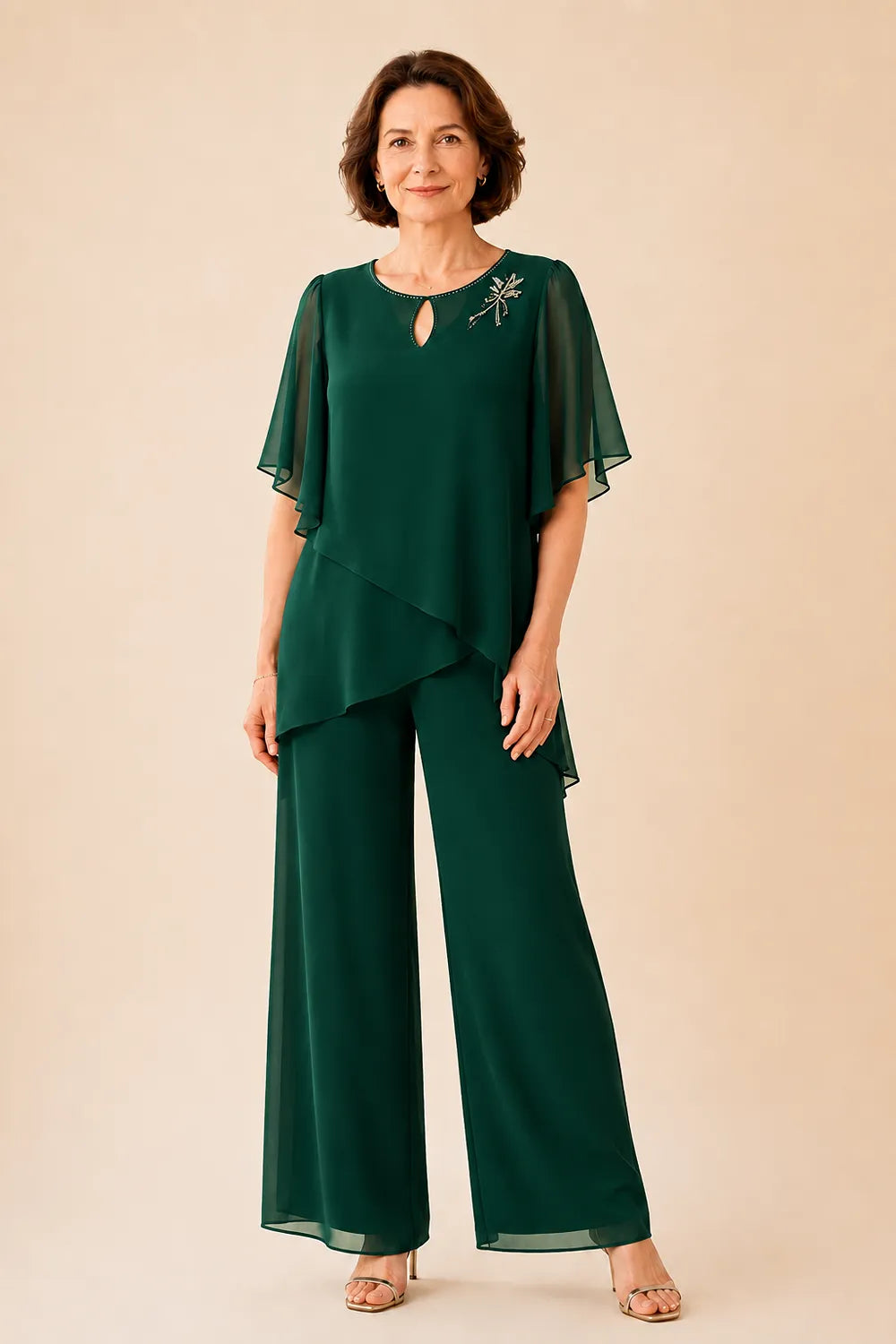 Aloretta | Completo Scollo a Chiave con Chiffon