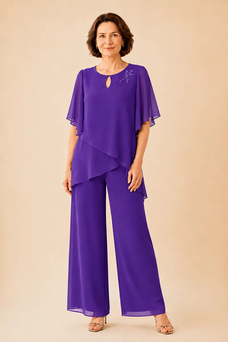 Aloretta | Completo Scollo a Chiave con Chiffon