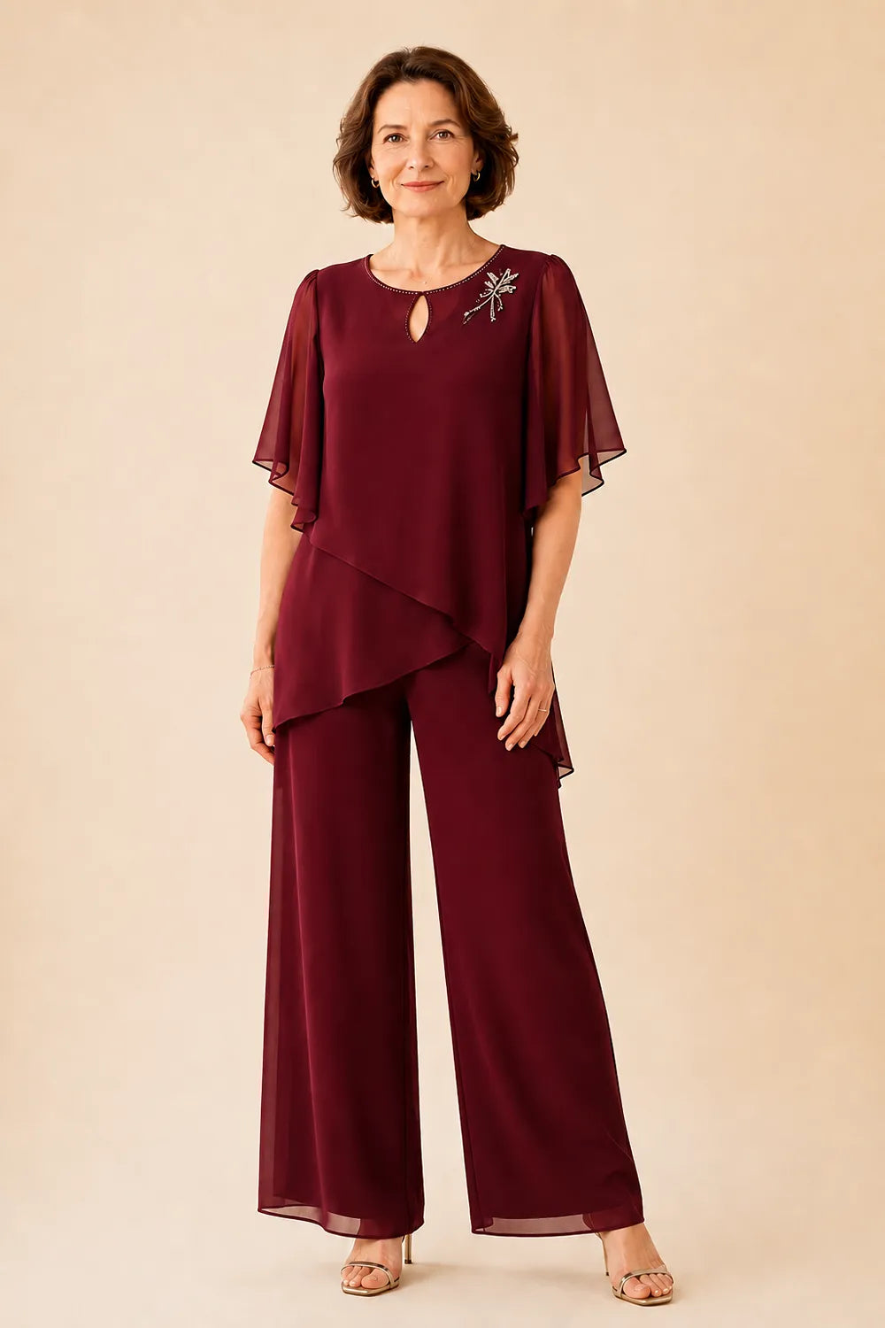 Aloretta | Completo Scollo a Chiave con Chiffon