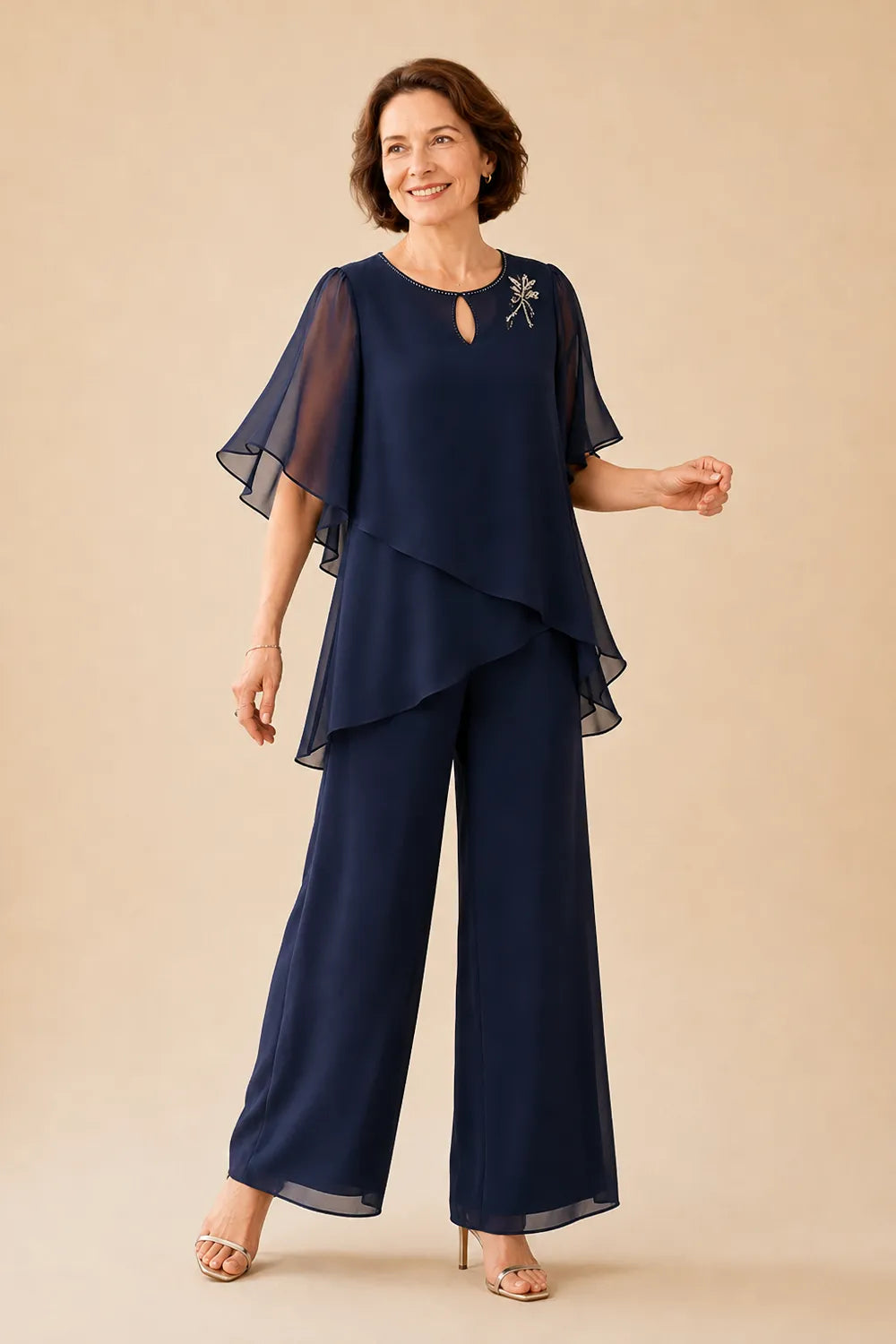 Aloretta | Completo Scollo a Chiave con Chiffon