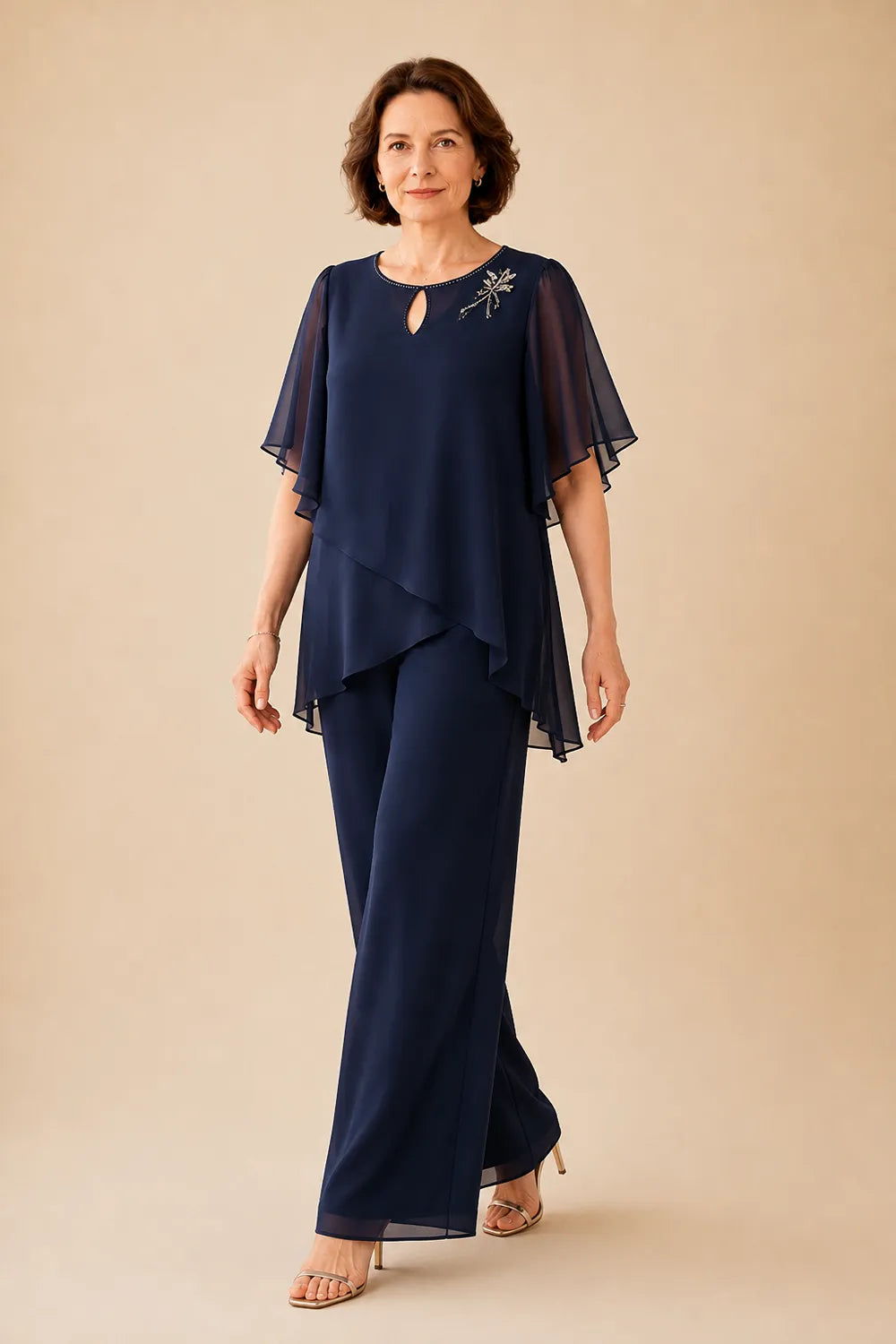 Aloretta | Completo Scollo a Chiave con Chiffon