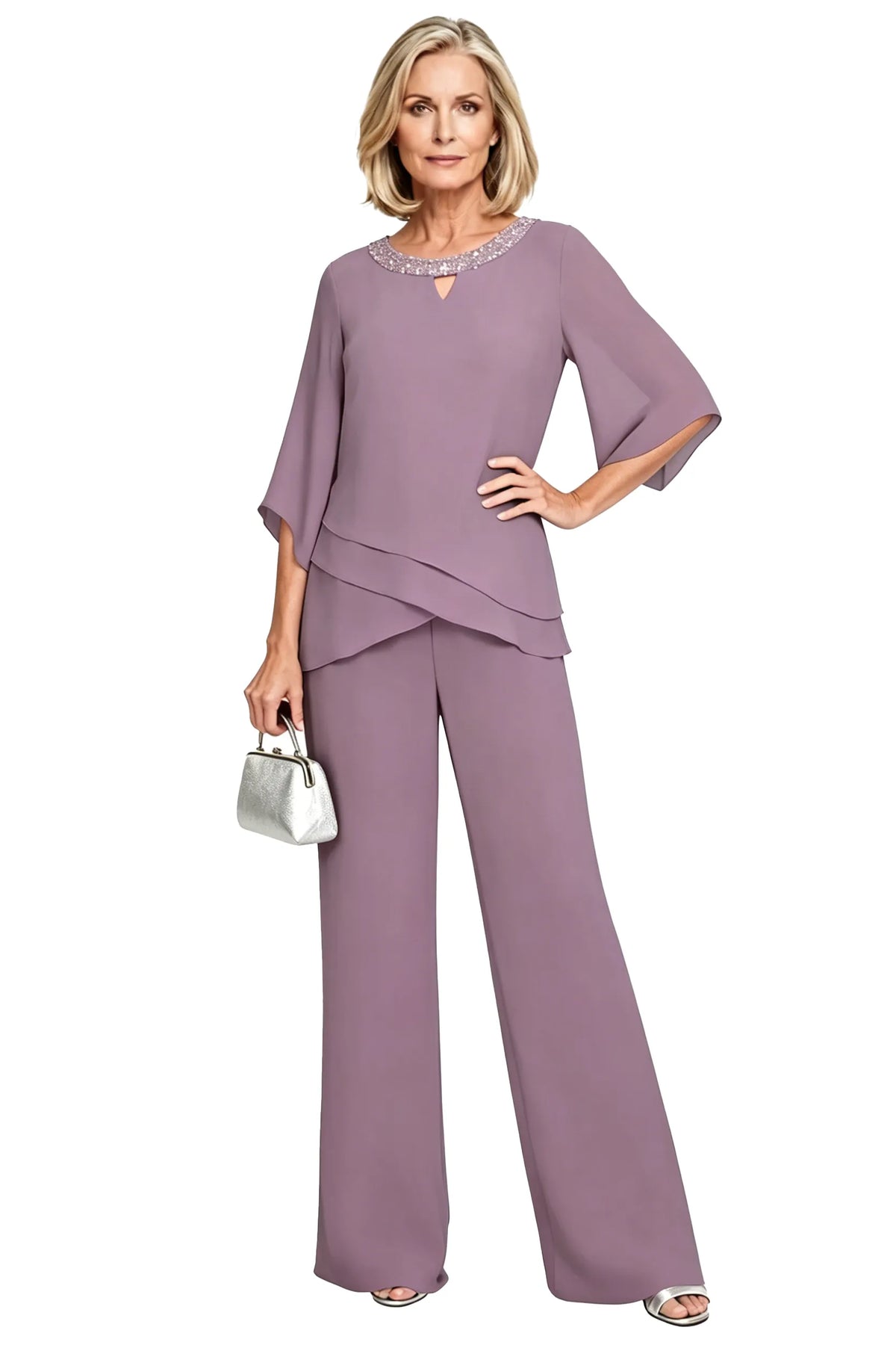 Rosaura | Completo Formale in Chiffon