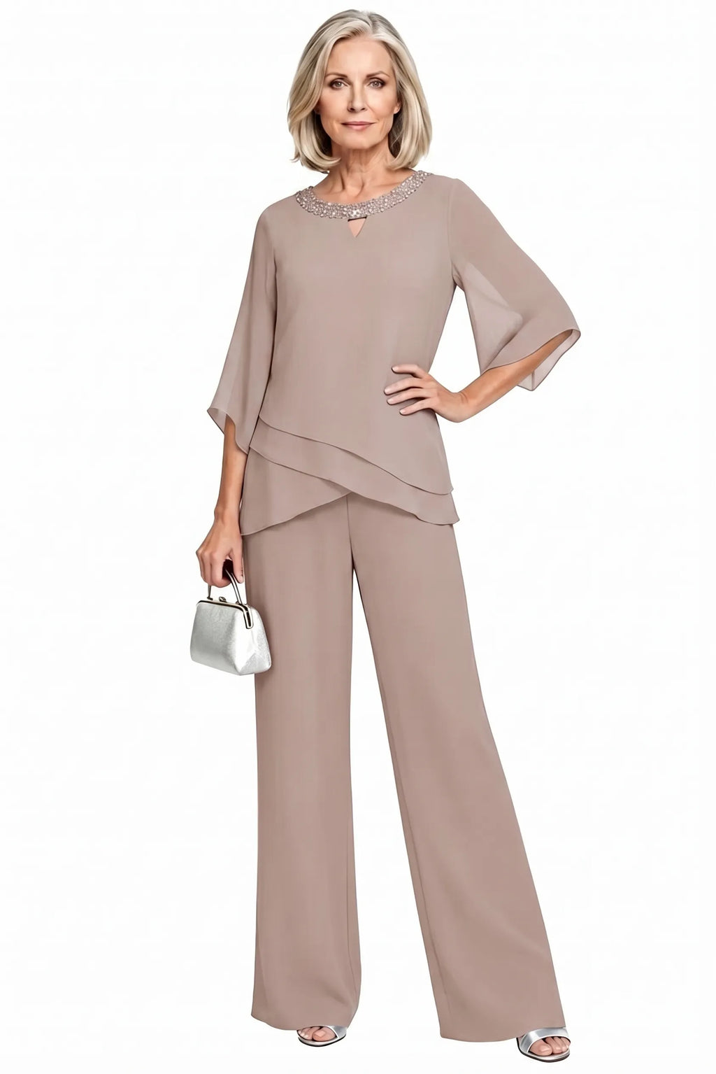 Rosaura | Completo Formale in Chiffon