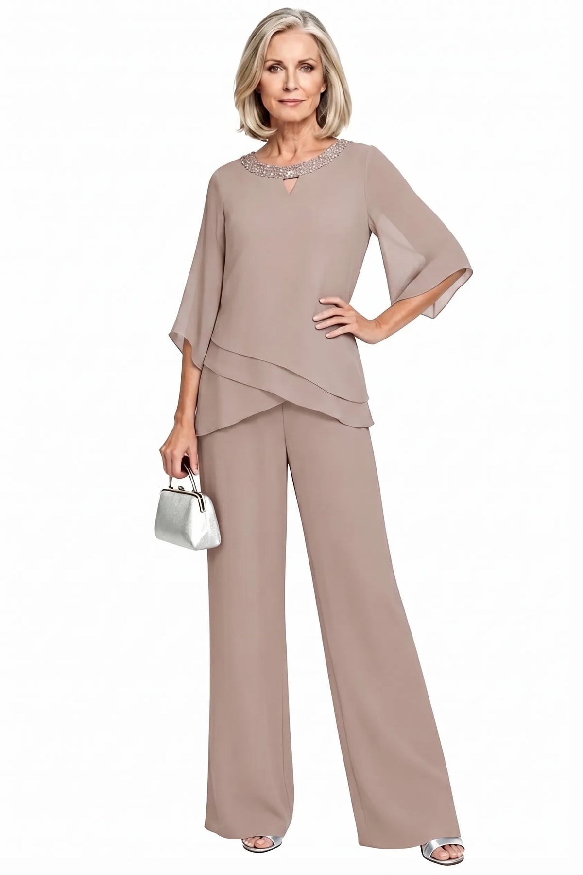 Rosaura | Completo Formale in Chiffon