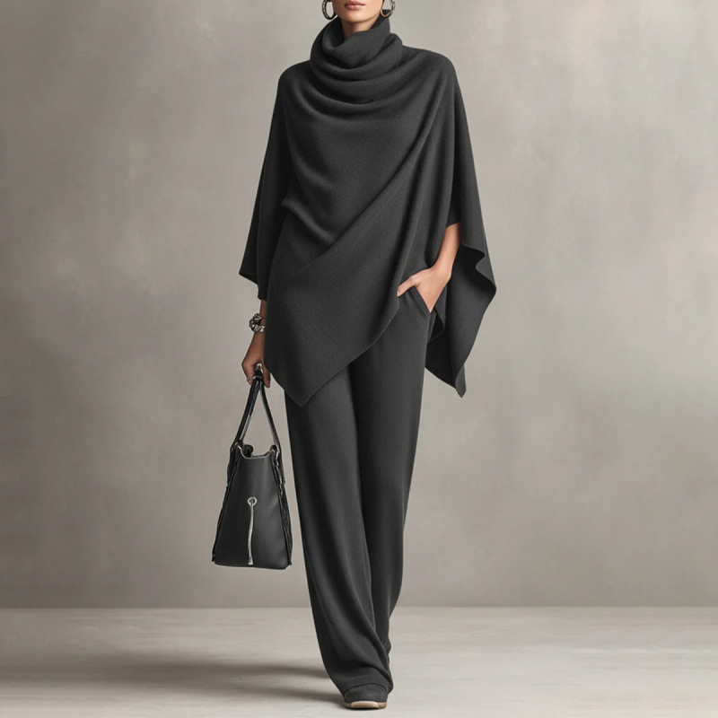 Aurélie | Insieme in Velluto con Cappotto & Pantaloni Fluidi