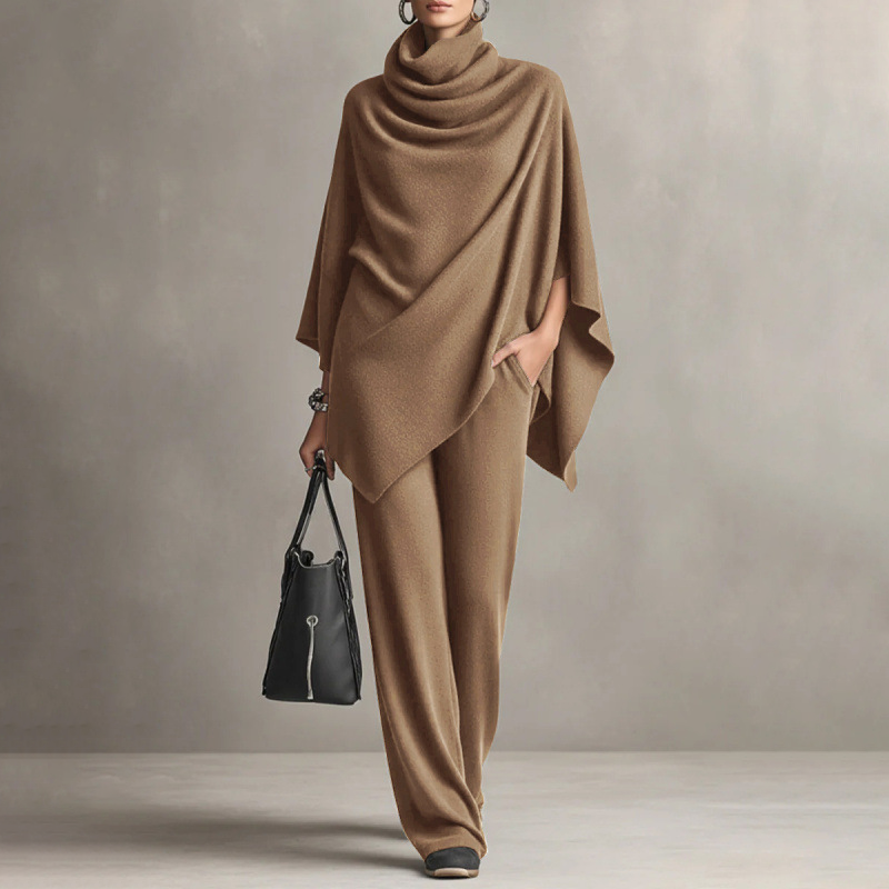 Aurélie | Insieme in Velluto con Cappotto & Pantaloni Fluidi