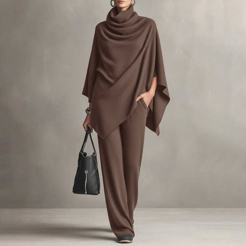 Aurélie | Insieme in Velluto con Cappotto & Pantaloni Fluidi