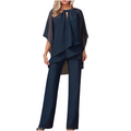 Jeannine | Completo Chemisier Asimmetrico Sovrapposto e Pantalone Largo