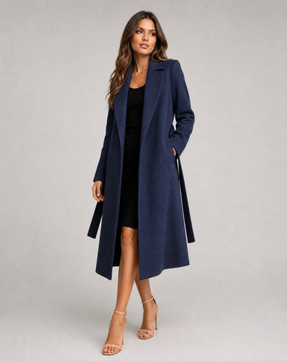Josie | Cappotto lungo con cintura e revers
