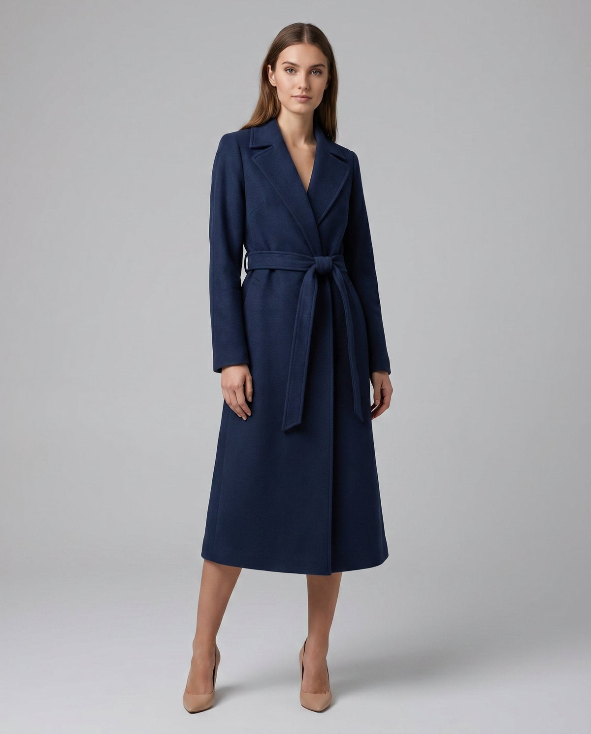 Josie | Cappotto lungo con cintura e revers