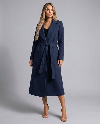 Josie | Cappotto lungo con cintura e revers