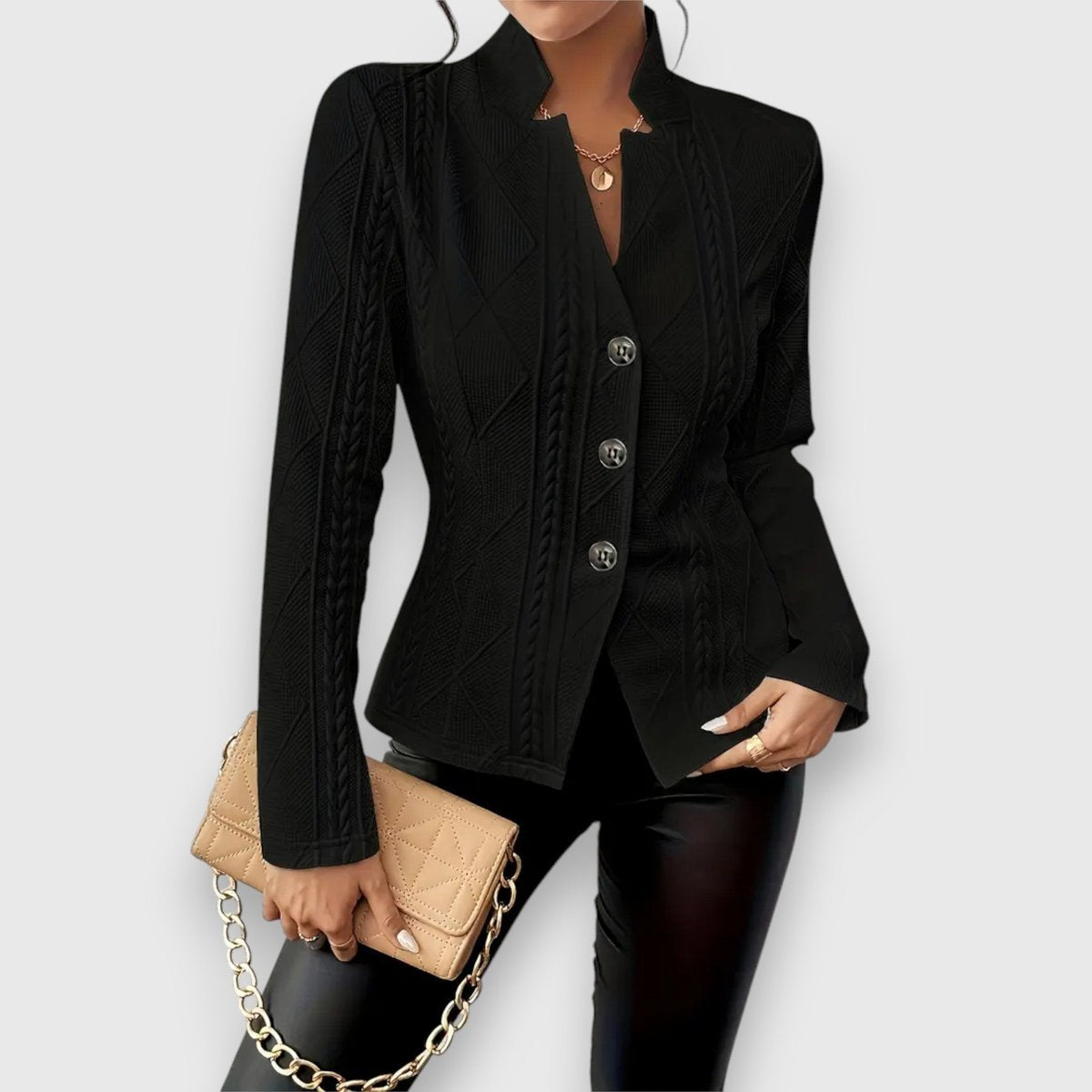 Loretta | Cardigan con Bottoni Testurizzati