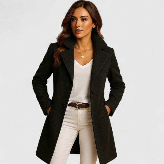 Blanche | Cappotto lungo con rever a punta su misura