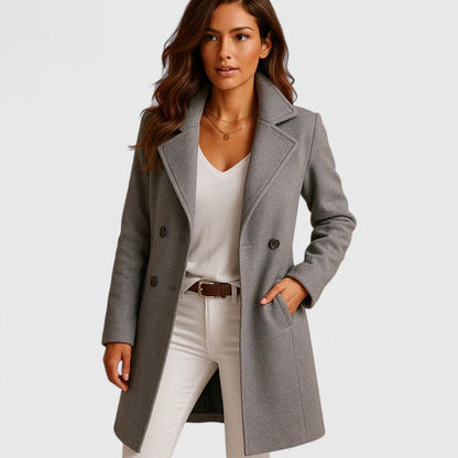 Blanche | Cappotto lungo con rever a punta su misura