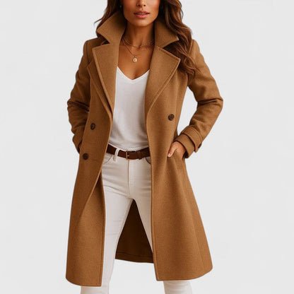 Blanche | Cappotto lungo con rever a punta su misura