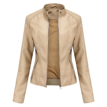 Helen | Giacca Moto con Collo Alto Elegante