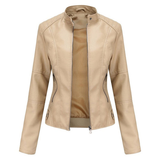 Helen | Giacca Moto con Collo Alto Elegante