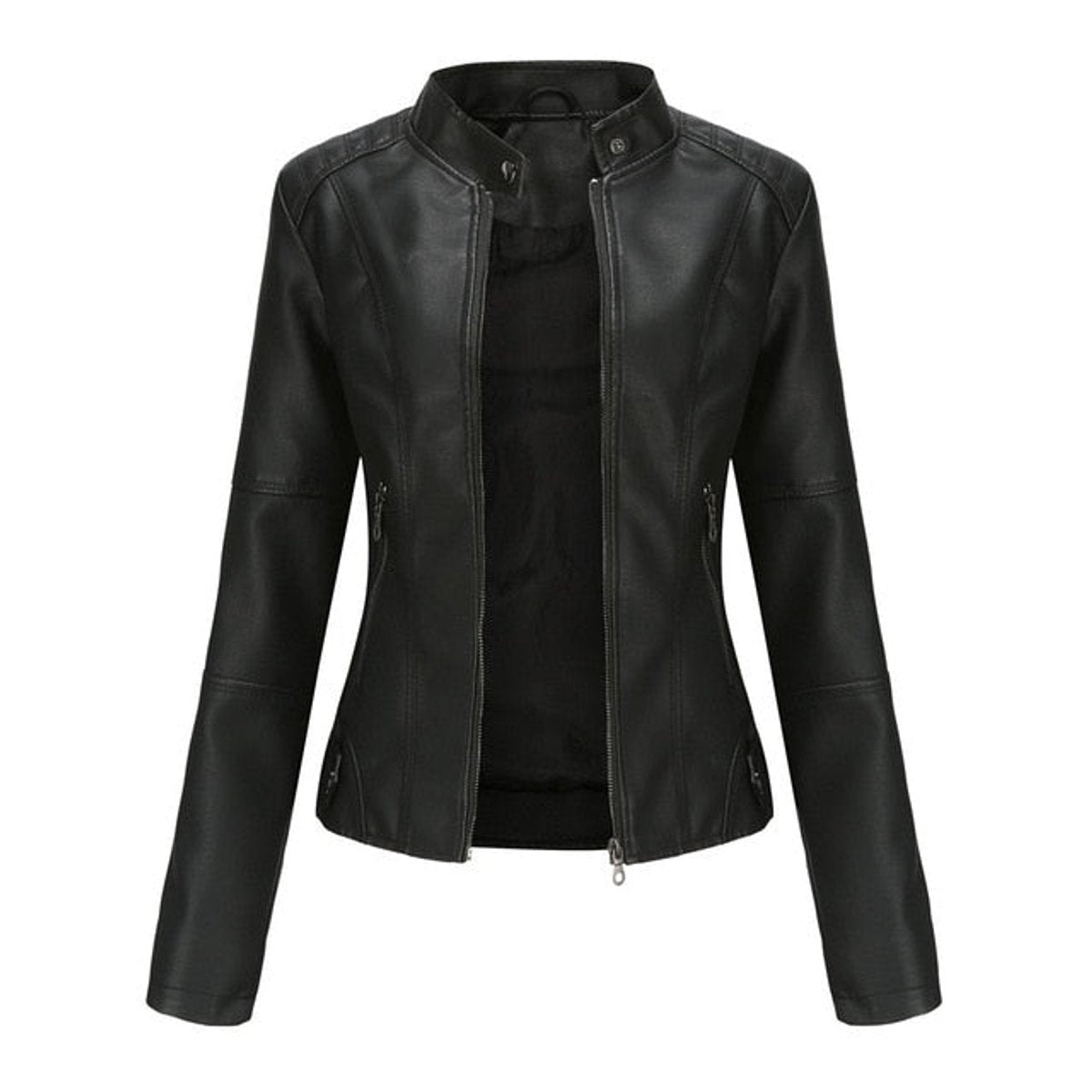 Helen | Giacca Moto con Collo Alto Elegante