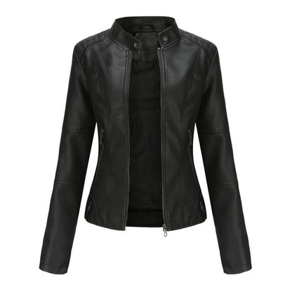 Helen | Giacca Moto con Collo Alto Elegante