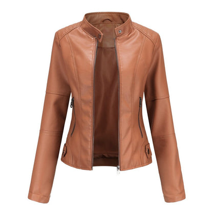 Helen | Giacca Moto con Collo Alto Elegante